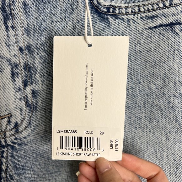 NWT FRAME Le Simone Raw Shorts - Picture 9 of 11